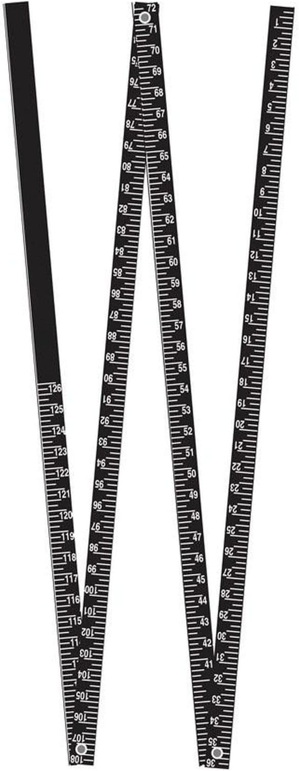 Tank measuring stick 4 fold wood metal 126 inch fluid gauge dipstick