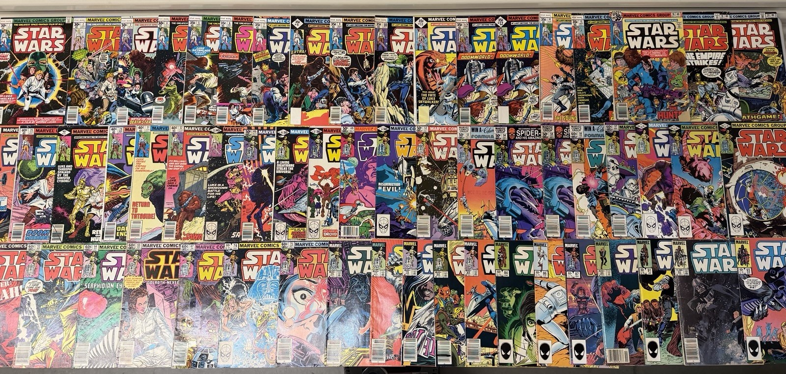 Star Wars (1977) Marvel Comics Incomplete Run #1-103 Lot of 65 Issues Bronze Age