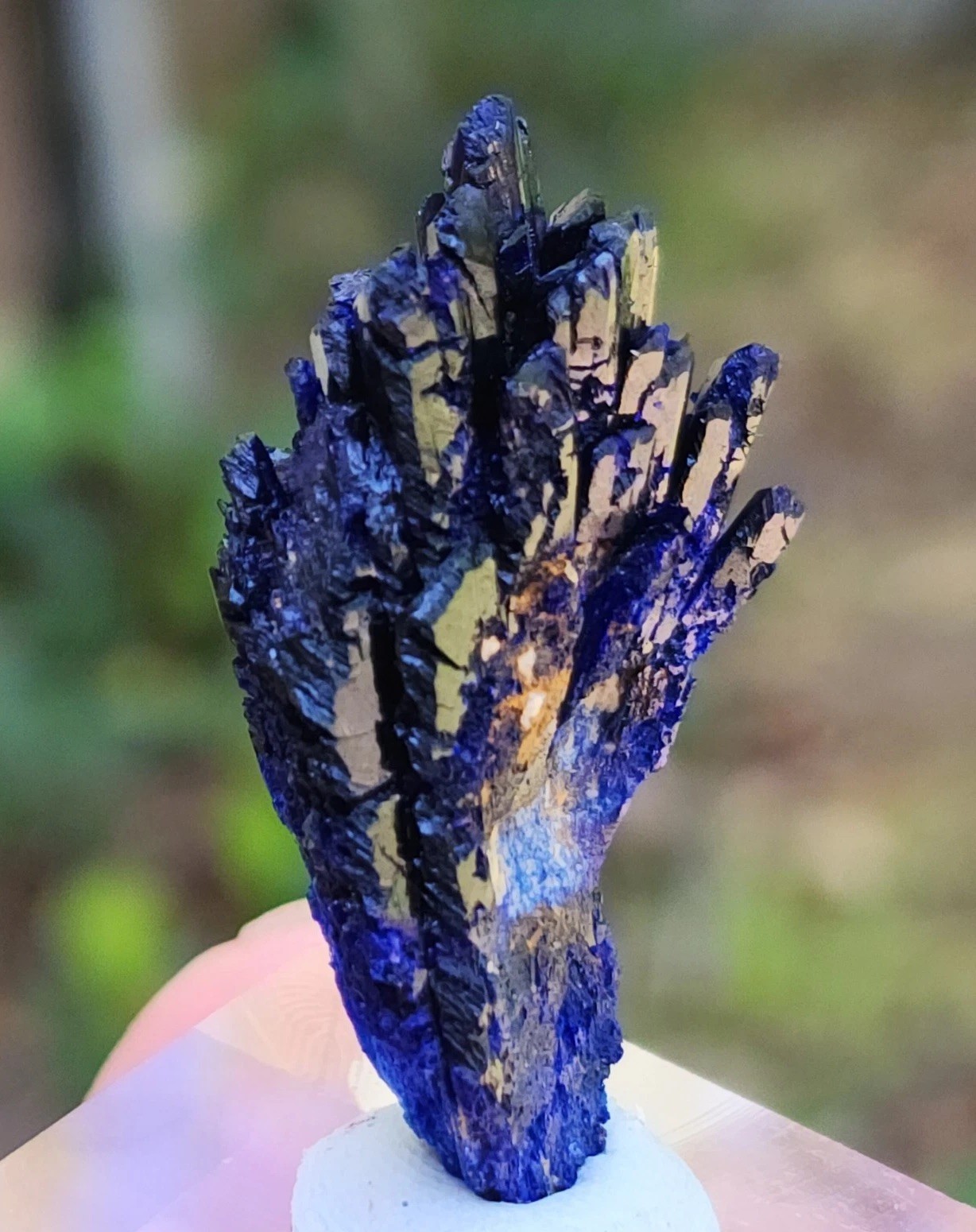 Exceptionally Stunning Azurite Flower From Morocco, 58.80ct, 4cm Exceptionally Stunning Azurite Flower From Morocco, 58.80ct, 4cm