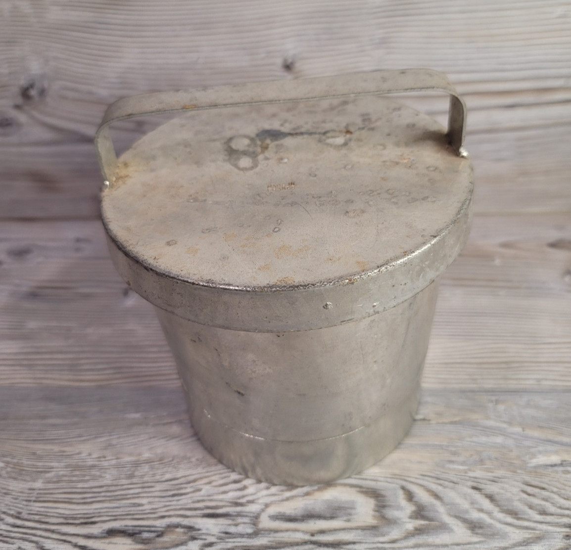 vintage 1920's ice cream, rice mold tin lined made in France , Unique bucket.