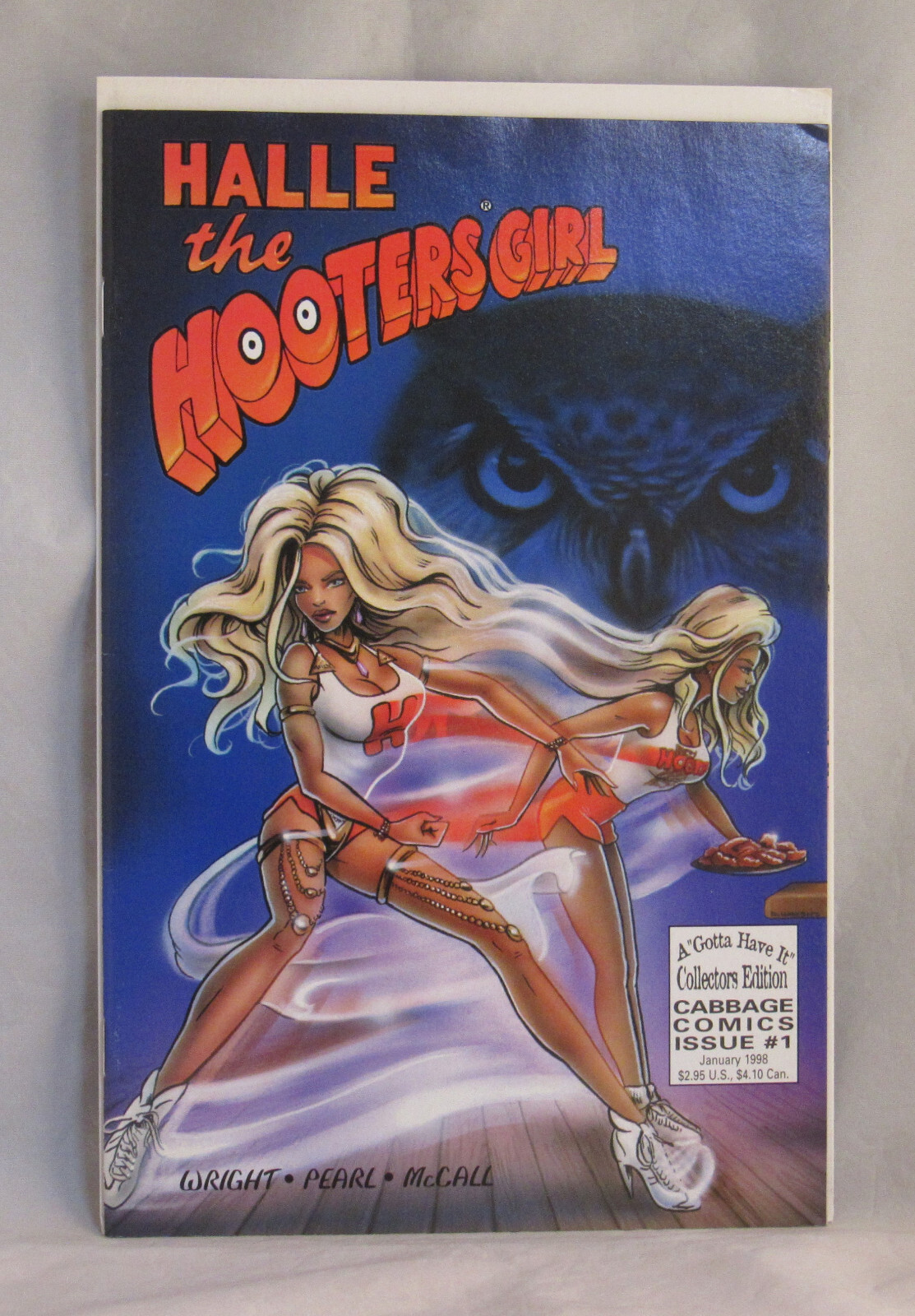 Halle The Hooters Girl 1 VF- Rare Recalled 1st Printing Cabbage Comics Book 1998