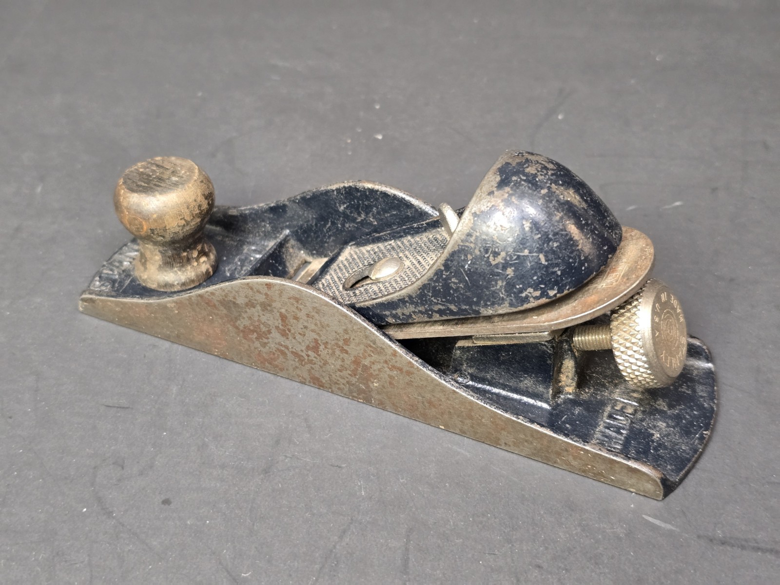 Vintage Stanley No. 220 Adjustable Block Plane Made in USA 