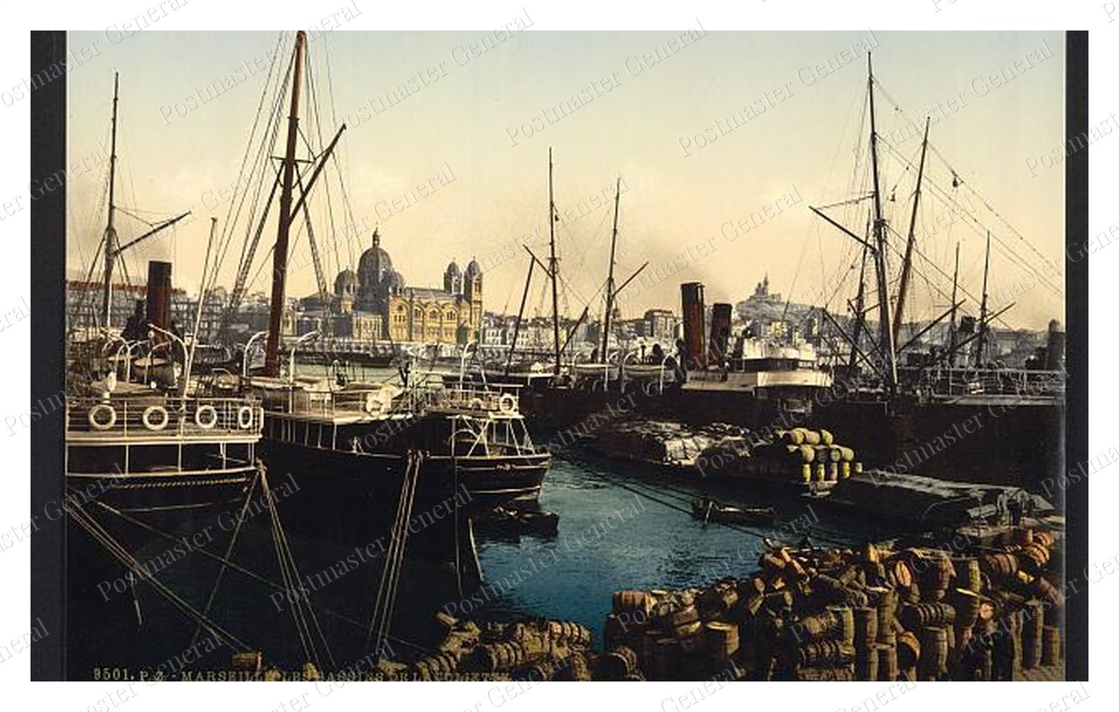 Marseille France Harbor View Standard Postcard COPY RPPC Marseille France Harbor View Standard Postcard COPY RPPC