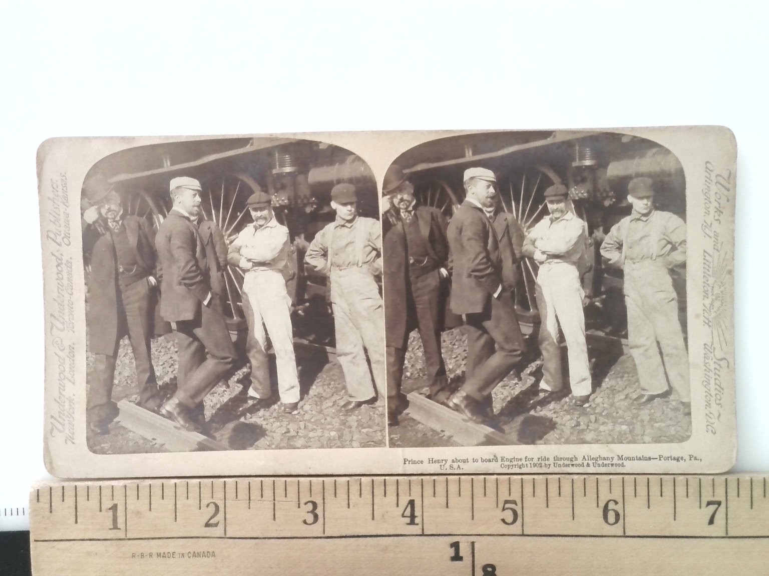 Prince Henry Stereoview Underwood & Underwood 1902 Train Portage PA Prince Henry Stereoview Underwood & Underwood 1902 Train Portage PA