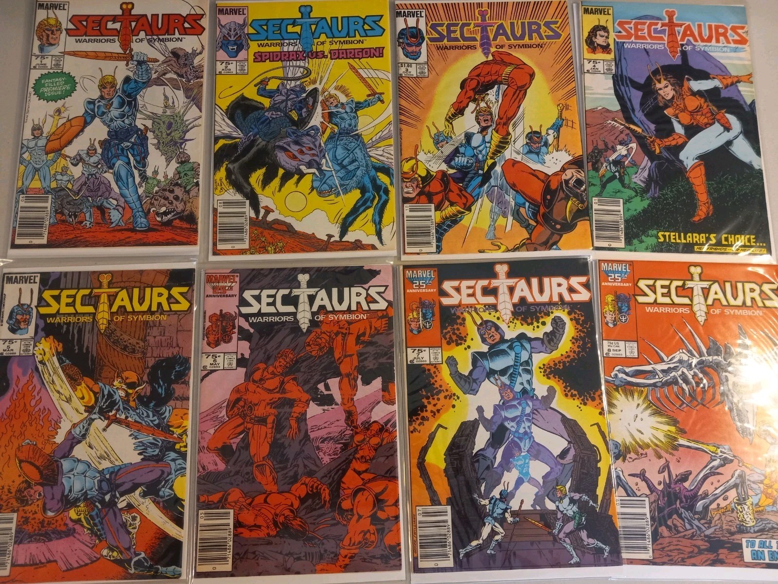Sectaurs 1985 Complete Series Set 1-8 Lot Run Set Marvel