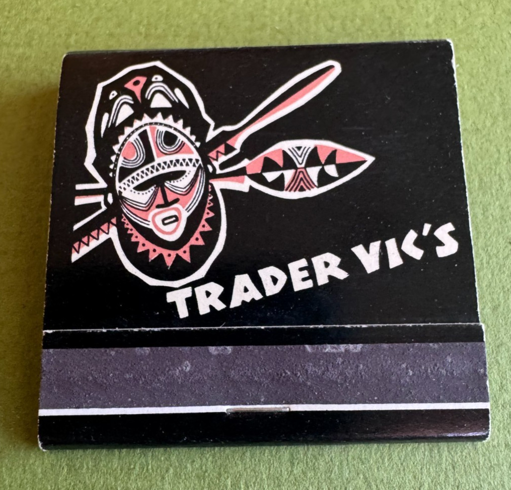 Trader Vic's Seattle Matchbook, 30-Stick, Exc. Cond., Unstruck, VINTAGE, Nice Trader Vic's Seattle Matchbook, 30-Stick, Exc. Cond., Unstruck, VINTAGE, Nice