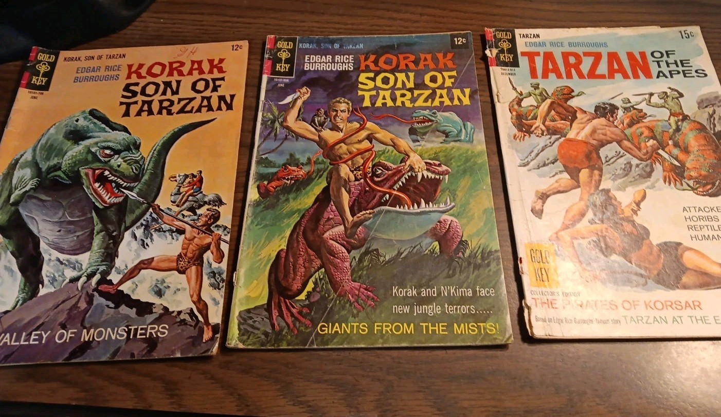 VTG-Gold Key Comics, Korak Son Of Tarzan#17 & #23 And Tarzan Of The Apes#181