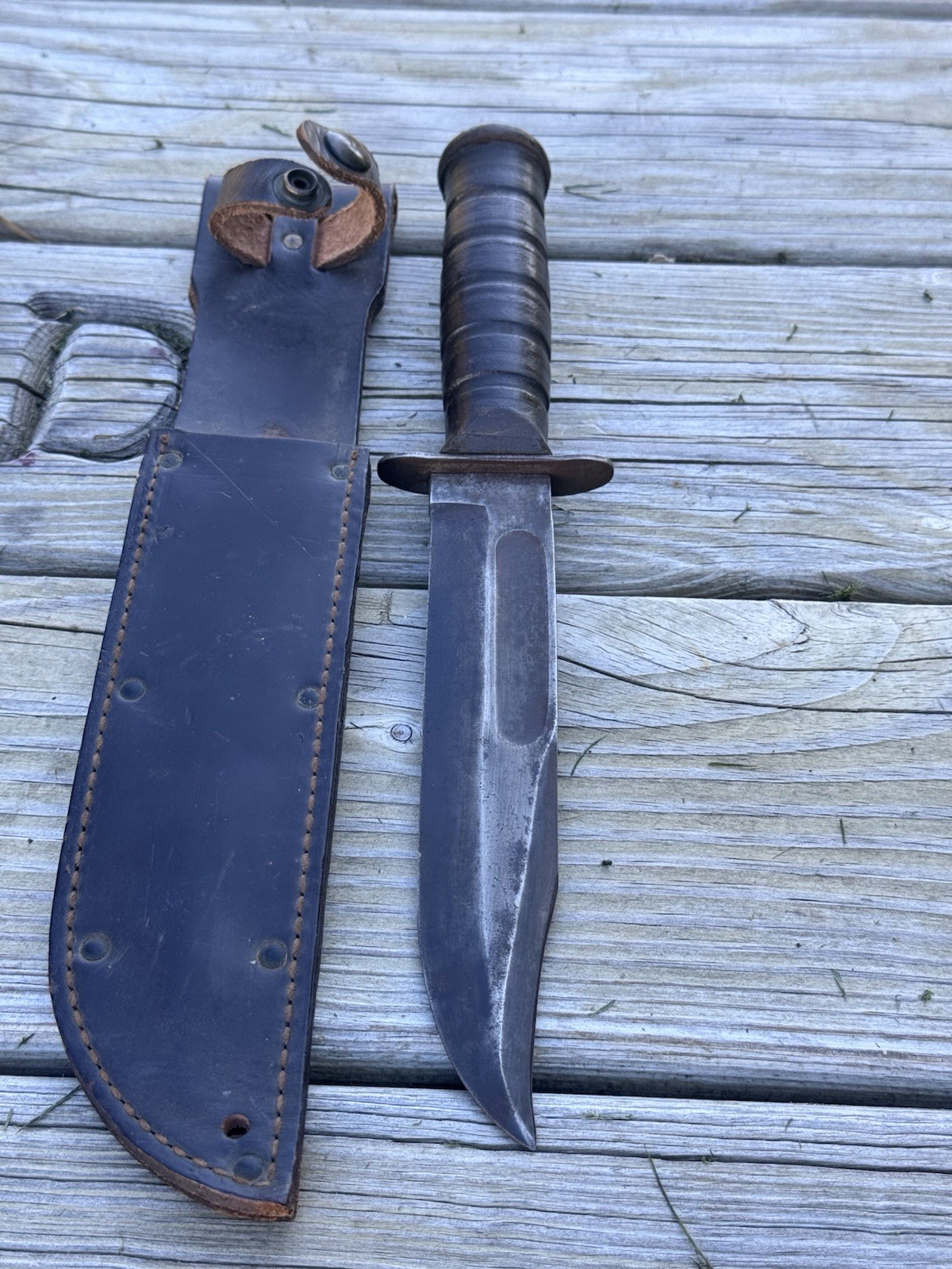 WWII WW2 POST RARE UTICA CUT MARK2 FIGHTING KNIFE IN EXC. CONDITION