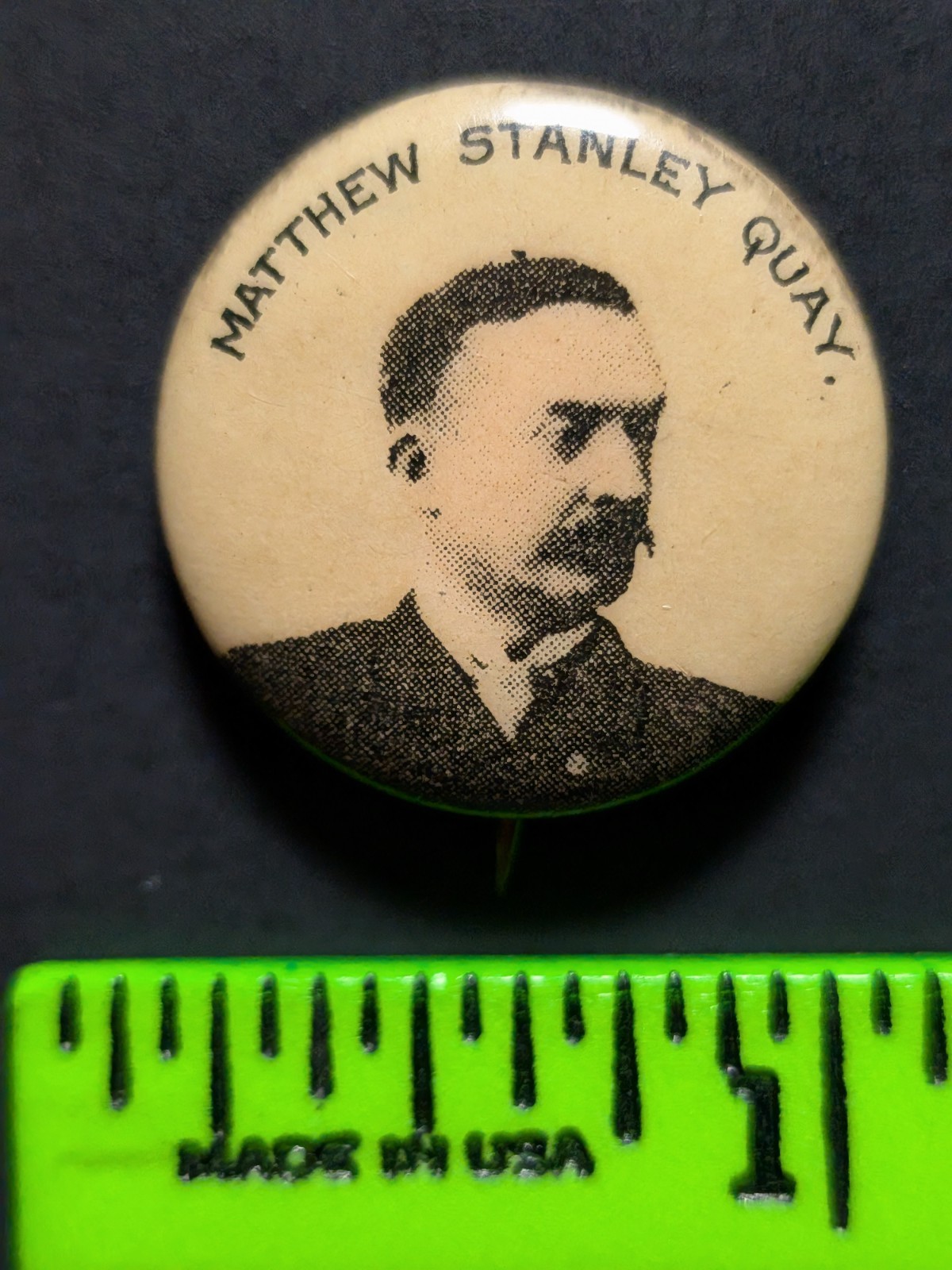Vintage Matthew Stanley Quay People of History Pinback Pin Vintage Matthew Stanley Quay People of History Pinback Pin