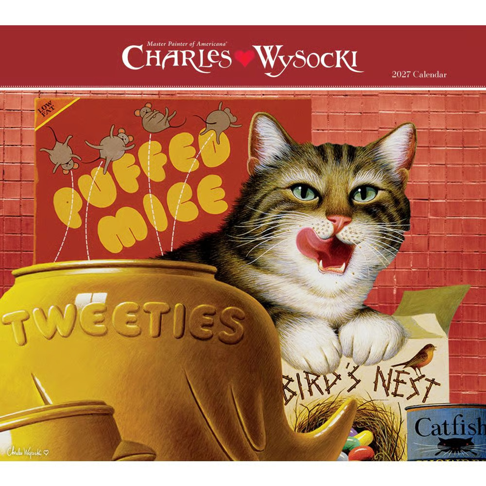 Carousel Calendars, Charles Wysocki Cat Tales 2027 Deluxe Wall Calendar Carousel Calendars, Charles Wysocki Cat Tales 2027 Deluxe Wall Calendar