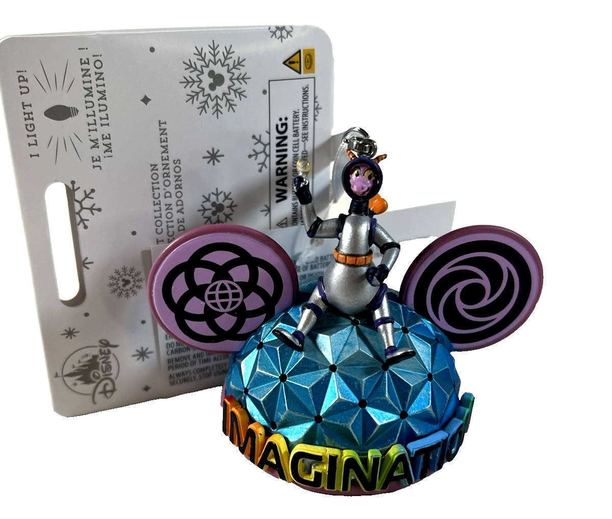 Disney Sketchbook: FIGMENT EPCOT Light-Up Ball w/ Mickey Ears Ornament NEW Disney Sketchbook: FIGMENT EPCOT Light-Up Ball w/ Mickey Ears Ornament NEW