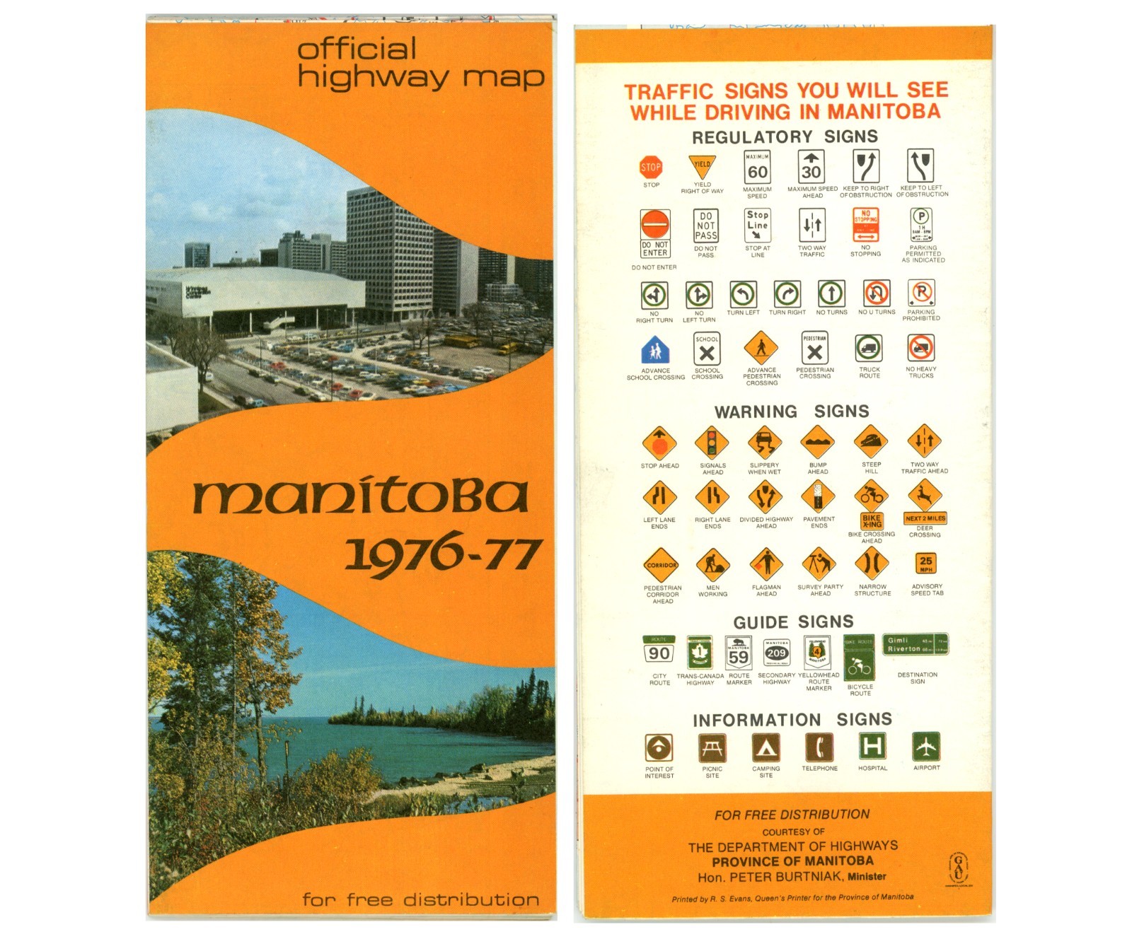 Vintage 1976-7 Manitoba, Canada Official Road Map – Version A Vintage 1976-7 Manitoba, Canada Official Road Map – Version A