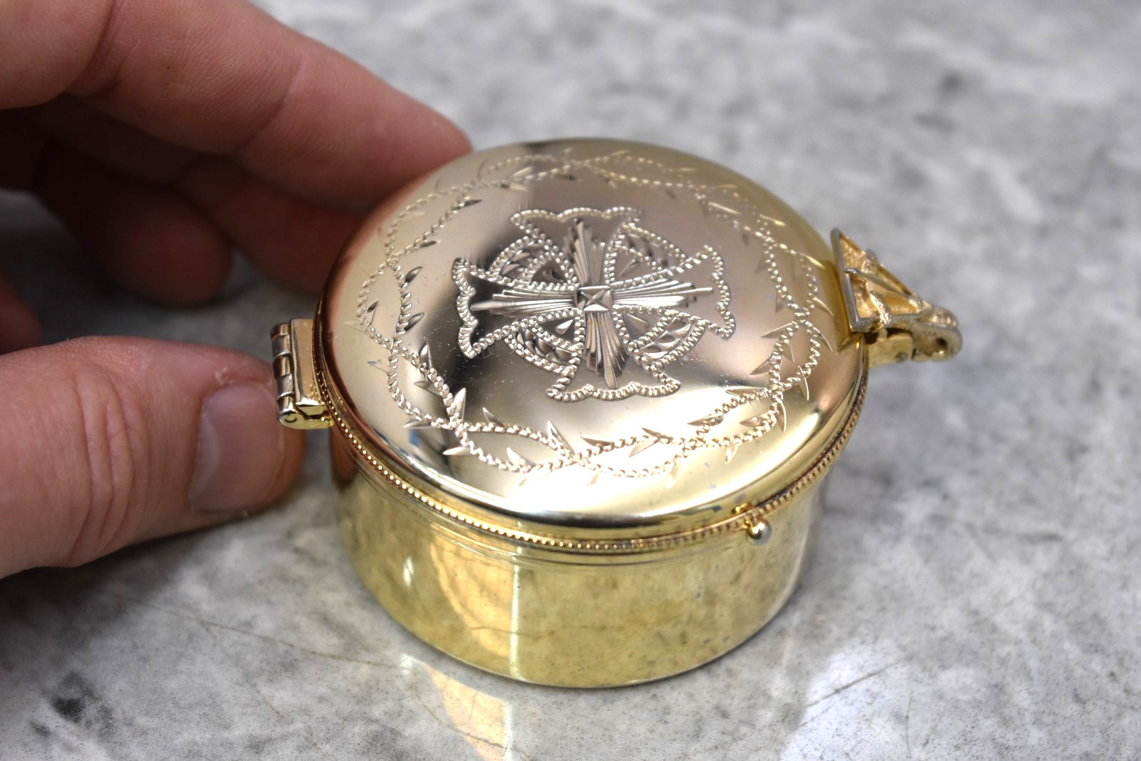 Large Antique Pyx, About 2 1/2