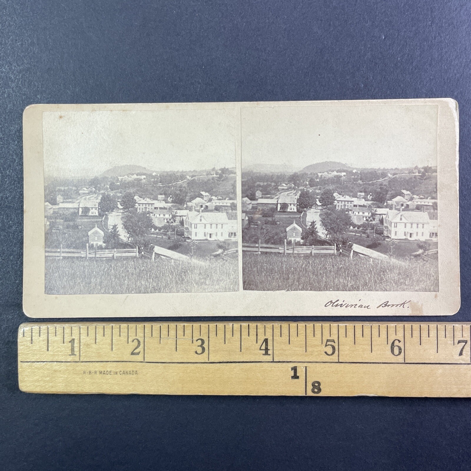 East Haverhill New Hampshire Stereoview Village Olivarian Brook 1901 East Haverhill New Hampshire Stereoview Village Olivarian Brook 1901