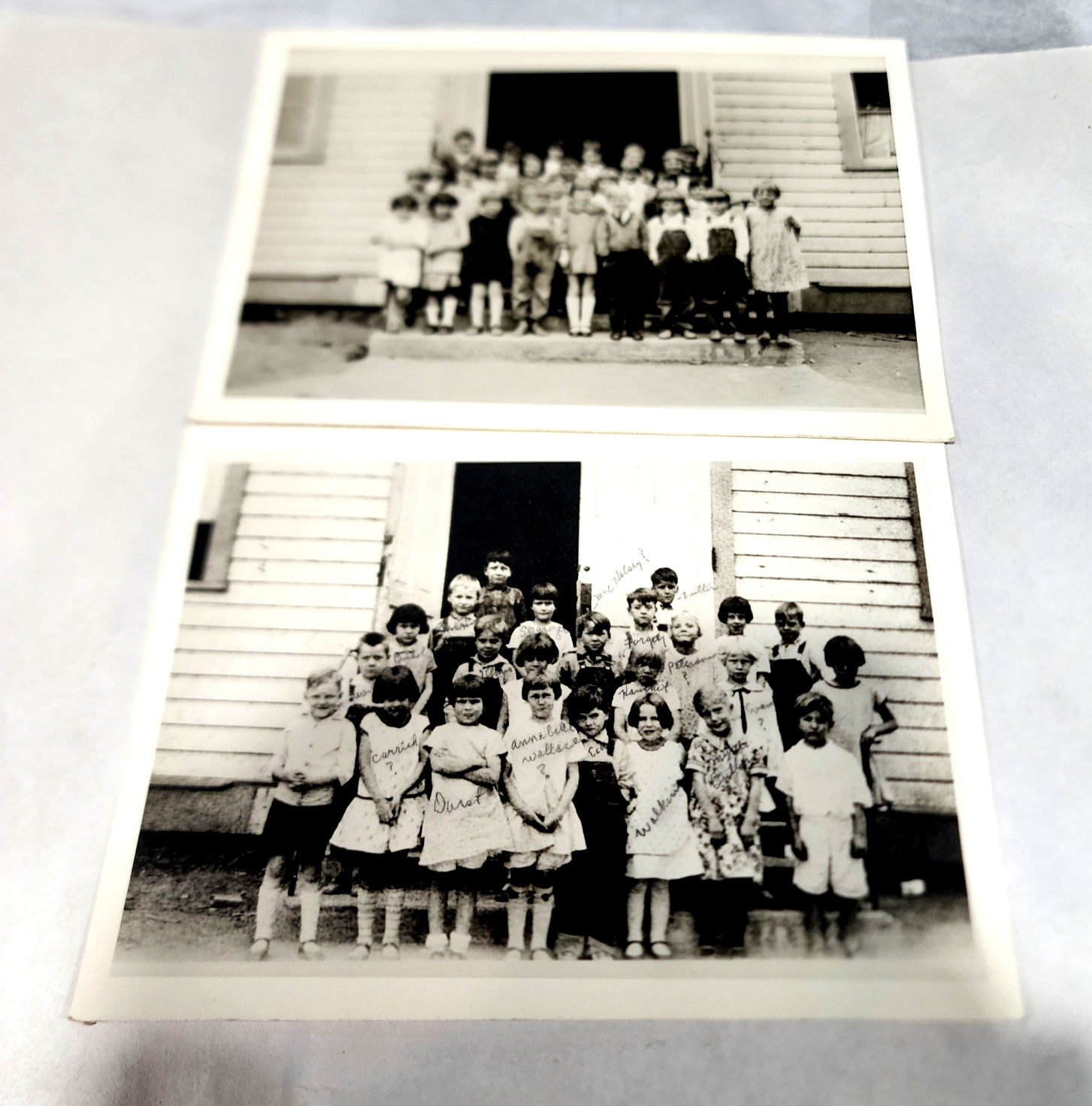 Lot 2 Antique Photos 1920s Cusick School Washington State ID Wallace Carrick