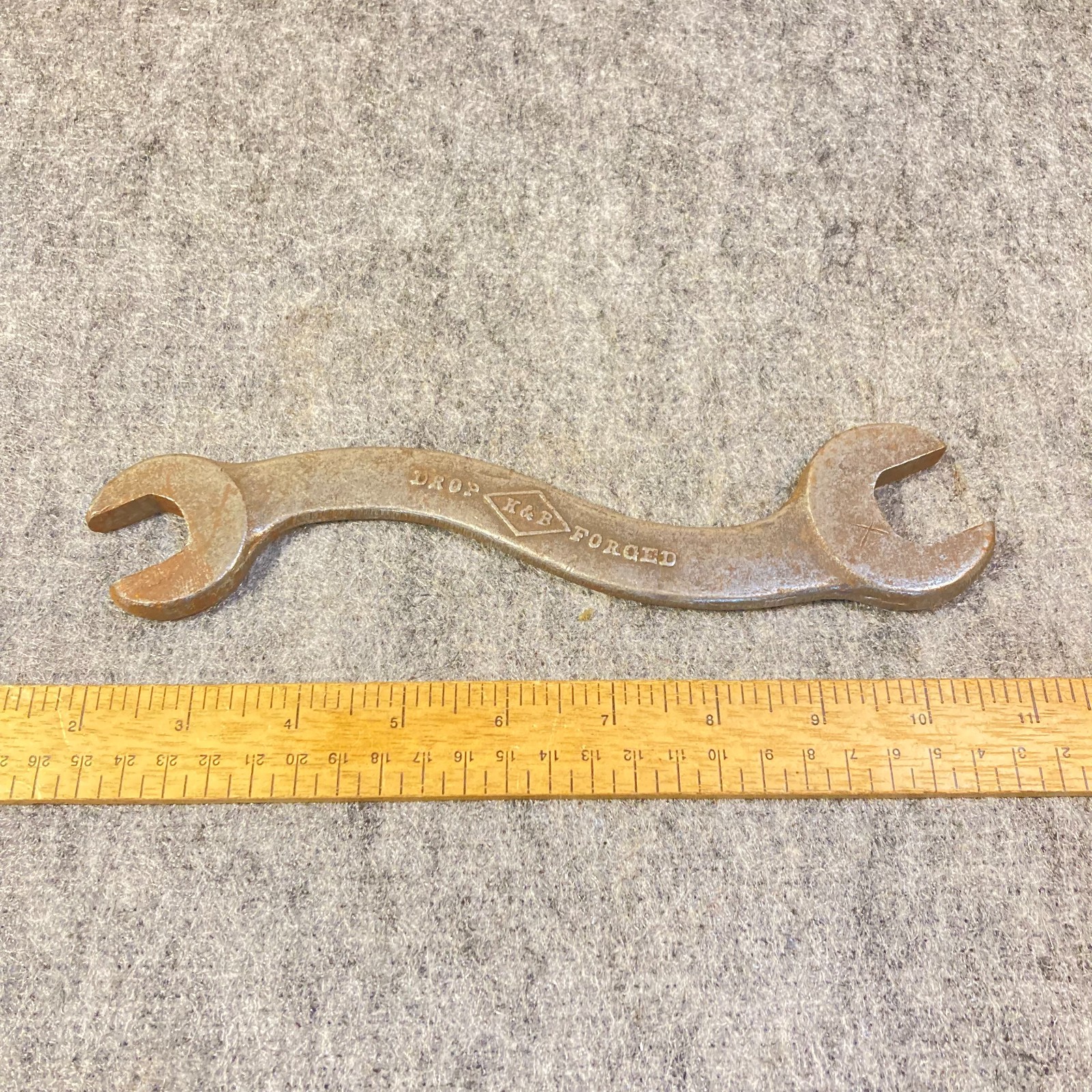 Vintage Kilborn & Bishop Wrench S-Curved Double Open End #604 USA