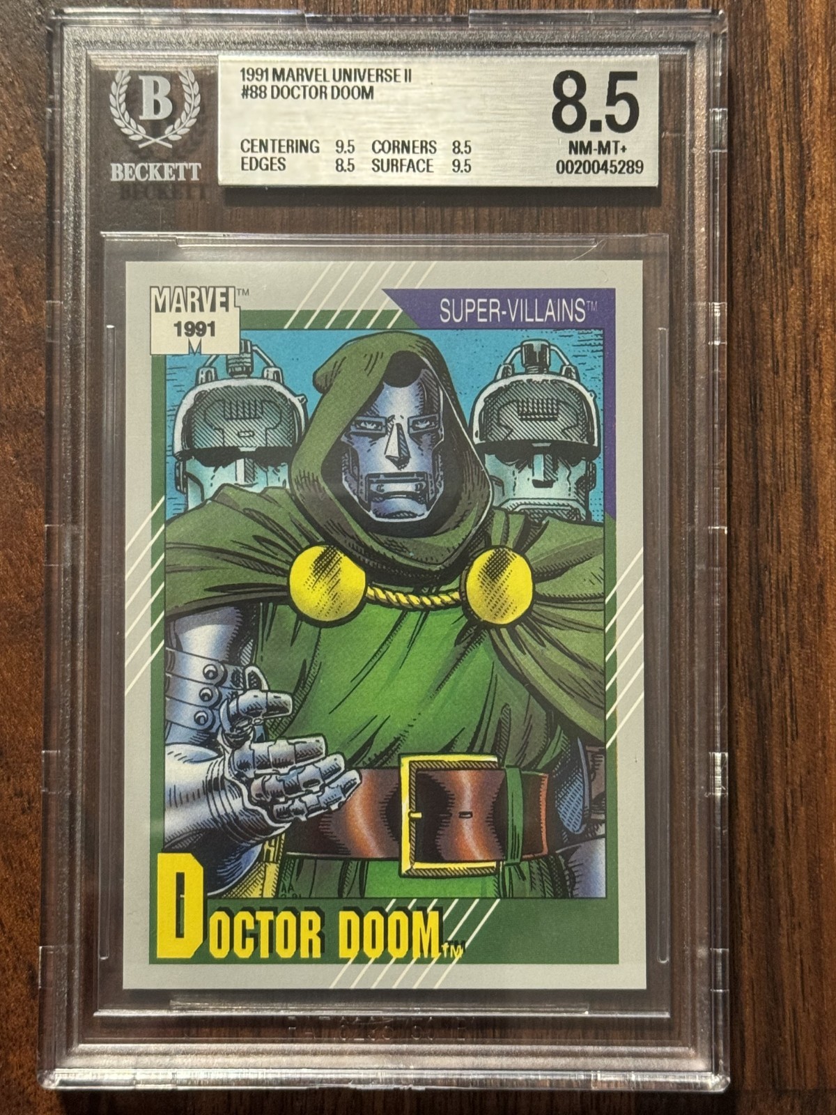 1991 Marvel Universe Series II #88 Doctor Doom Beckett BGS 8.5 NM-MT+ Impel