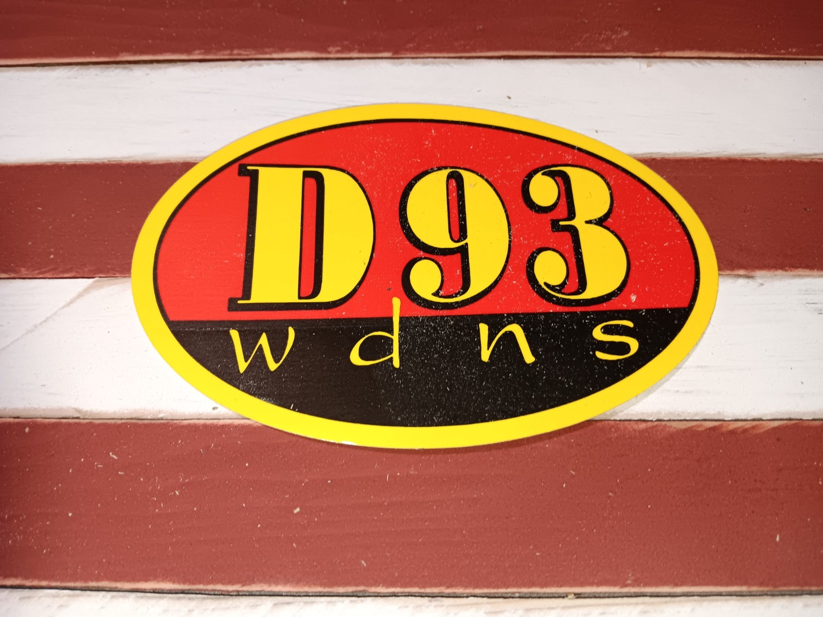 Radio Bumper Sticker decal WDNS 93.3 FM Oval Vintage  Circa Classic 2005-Current