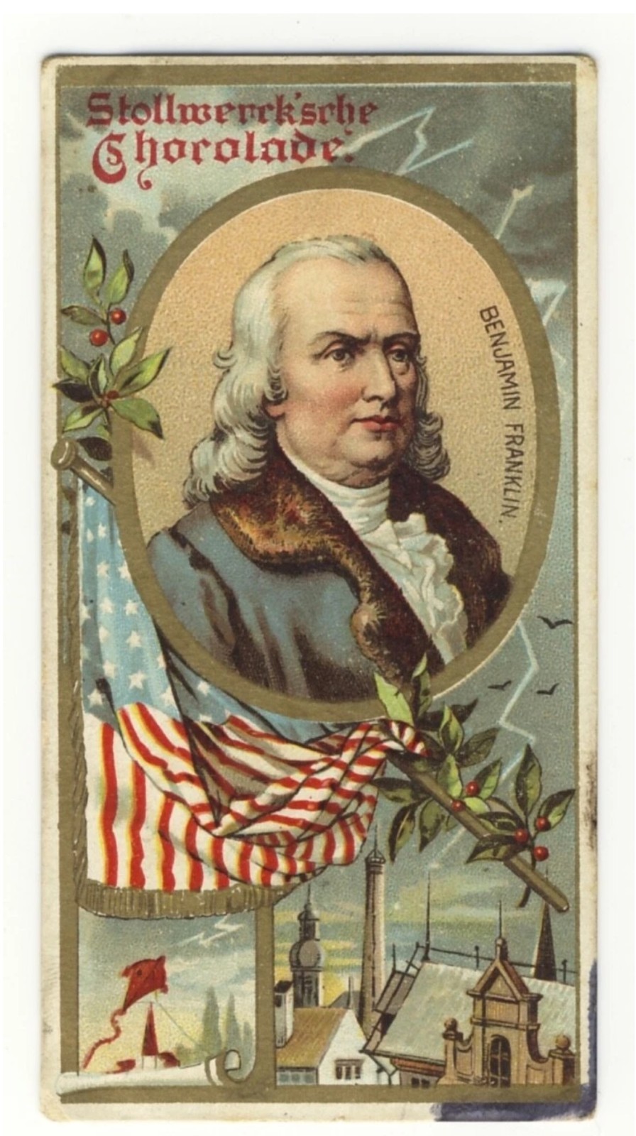 1897 Benjamin Franklin Stollwerck Chocolates Album - 1 RARE 1897 Benjamin Franklin Stollwerck Chocolates Album - 1 RARE