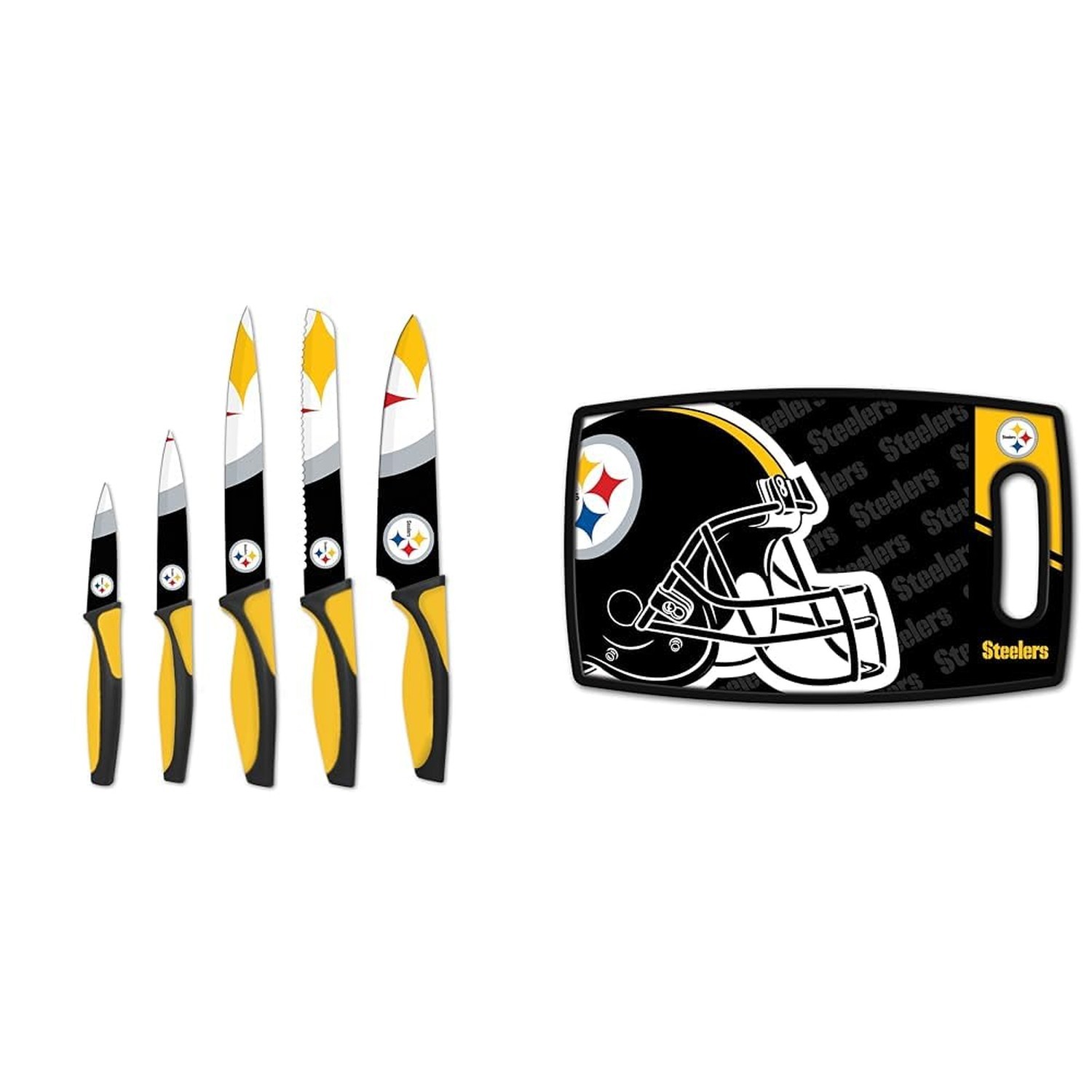 The Sports Vault NFL Pittsburgh Steelers Kitchen Knives & YouTheFan NFL Pitts... The Sports Vault NFL Pittsburgh Steelers Kitchen Knives & YouTheFan NFL Pitts...