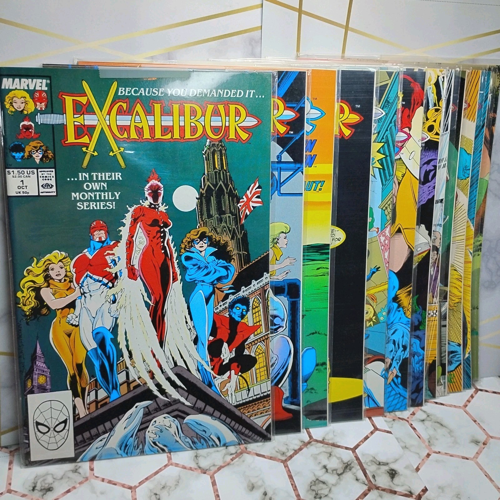 Excalibur #1-12 Complete Run Lot Marvel Comics 1988-1989 Claremont Alan Davis