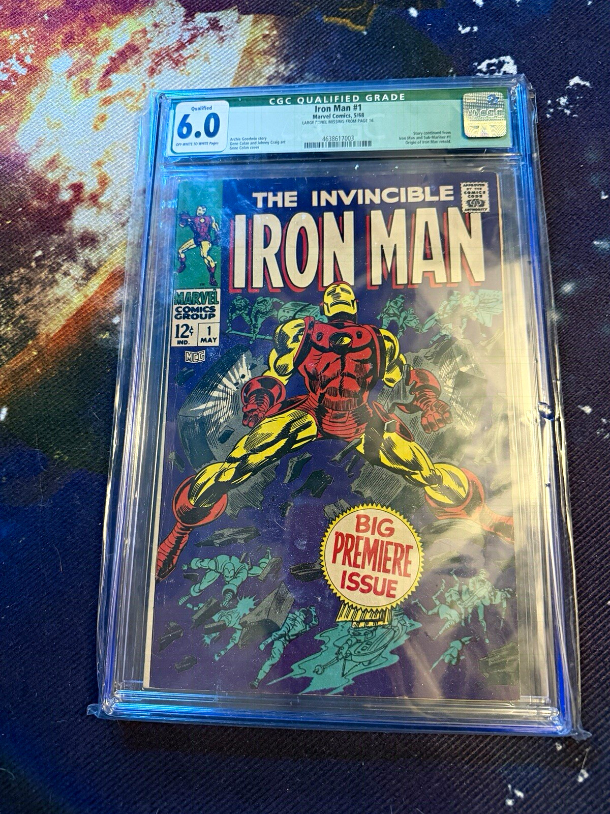 Marvel The Invincible Iron Man #1 (1968) CGC 6.0 Qualified Sub-Mariner