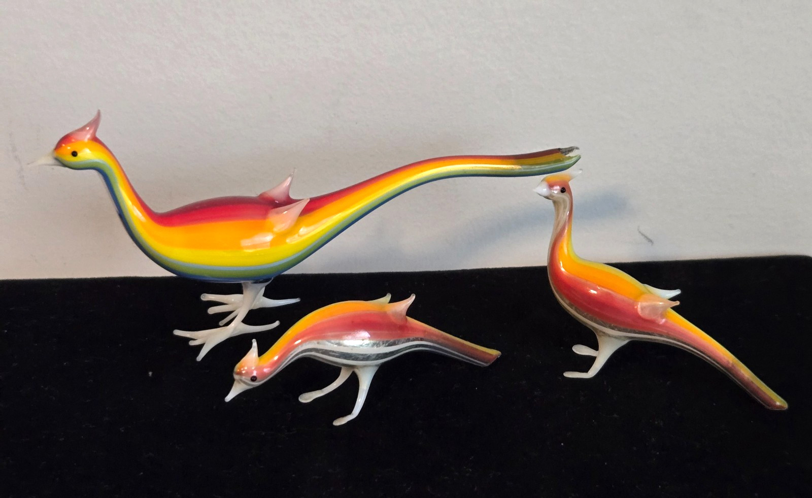 Antique Germany Bimini Style Lauscha Blown Mercury Glass Birds Pheasants RARE Antique Germany Bimini Style Lauscha Blown Mercury Glass Birds Pheasants RARE