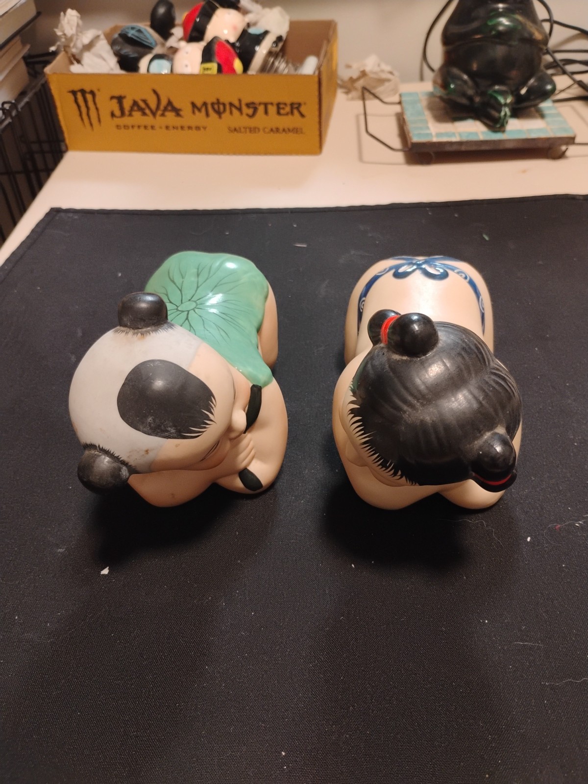 Pair OfVtg Chinese Pillows/Head Rest Girl Figurines/8\ Pair OfVtg Chinese Pillows/Head Rest Girl Figurines/8\