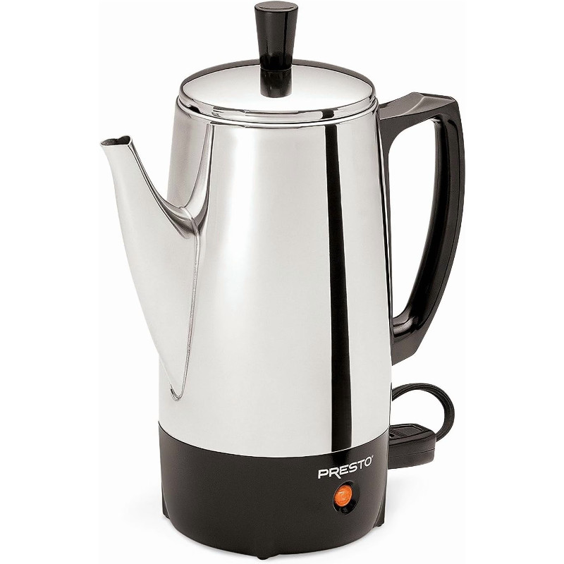 Presto 02822 Stainless Steel 6-Cup Electric Coffee Percolator Presto 02822 Stainless Steel 6-Cup Electric Coffee Percolator