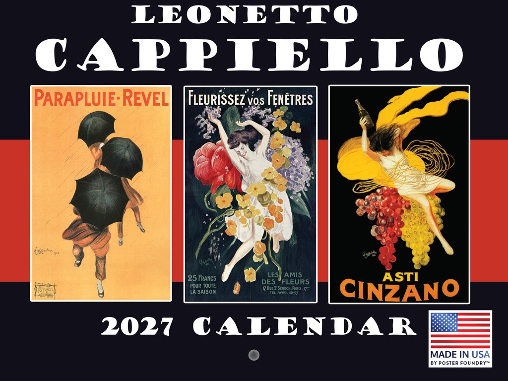 Leonetto Cappiello Vintage Drink Art Calendar 2027 Wall Leonetto Cappiello Vintage Drink Art Calendar 2027 Wall