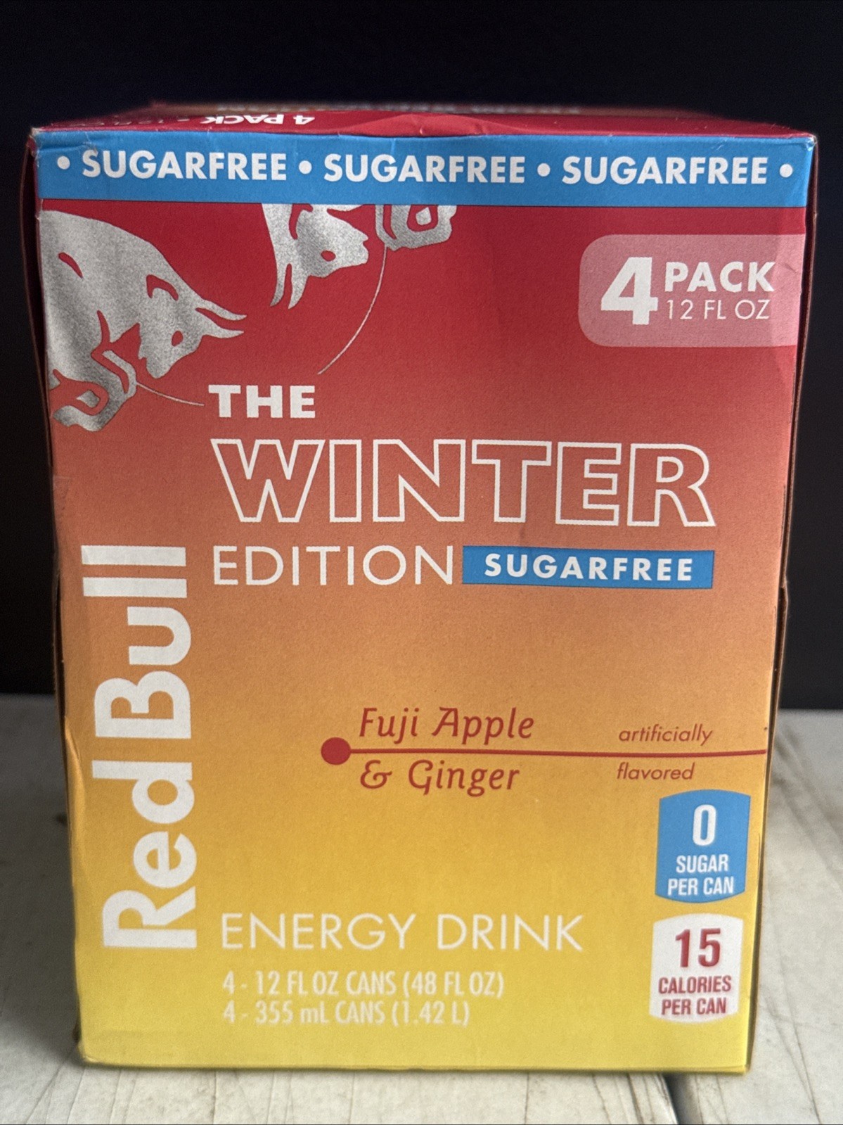 Red Bull Winter Edition: Fuji Apple Sugar Free 4 Pack Collectors Item Only 9/26 Red Bull Winter Edition: Fuji Apple Sugar Free 4 Pack Collectors Item Only 9/26
