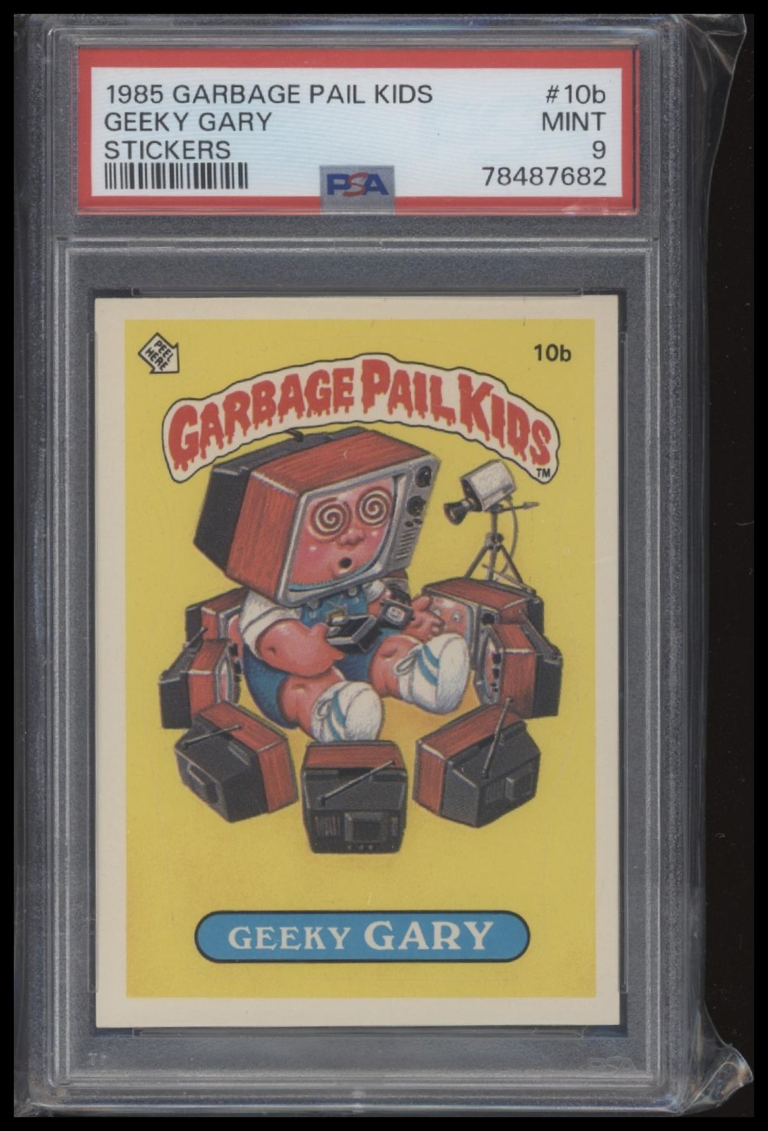 1985 Topps Garbage Pail Kids Series 1 #10b Geeky Gary PSA 9 Pop 148 1985 Topps Garbage Pail Kids Series 1 #10b Geeky Gary PSA 9 Pop 148