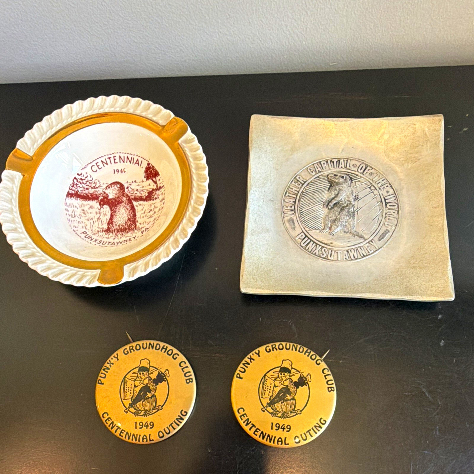Vintage rare 1949 Punxsutawney groundhog Centennial souvenir lot Wendel August Vintage rare 1949 Punxsutawney groundhog Centennial souvenir lot Wendel August