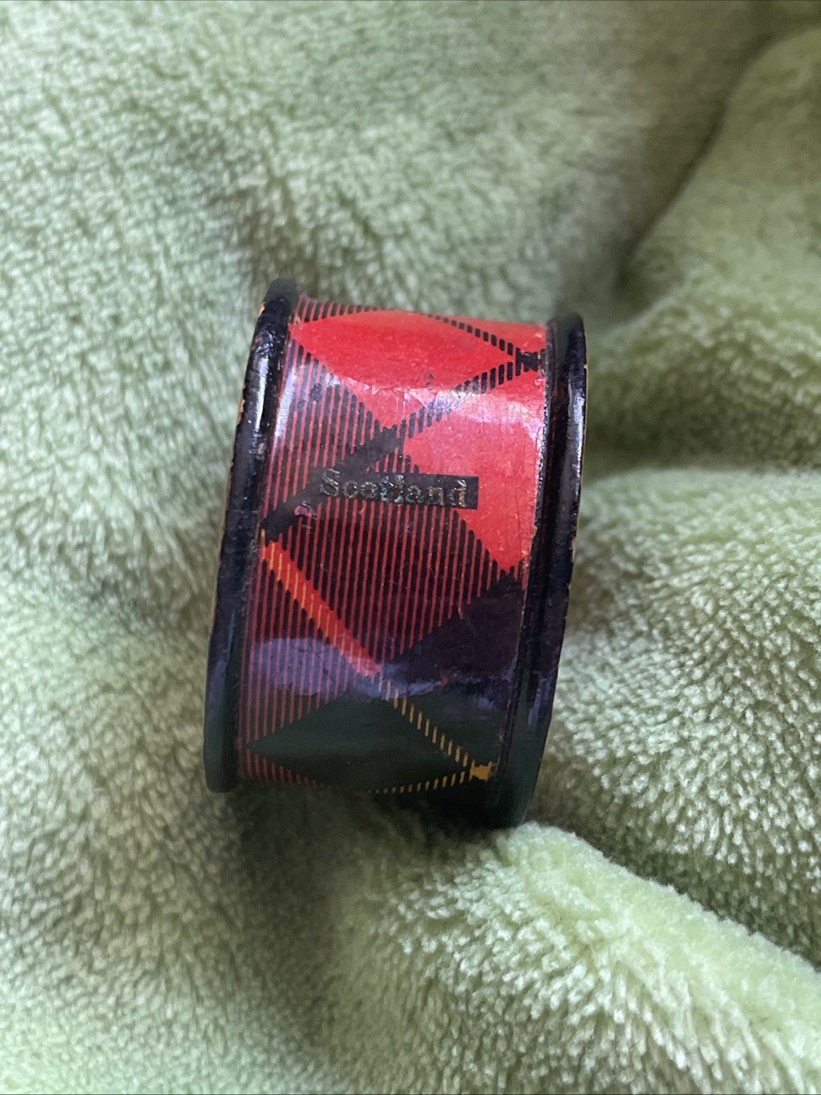 Wallace Tartan Ware Mauchline Napkin Ring Scotland Scottish Hard To Find Wallace Tartan Ware Mauchline Napkin Ring Scotland Scottish Hard To Find