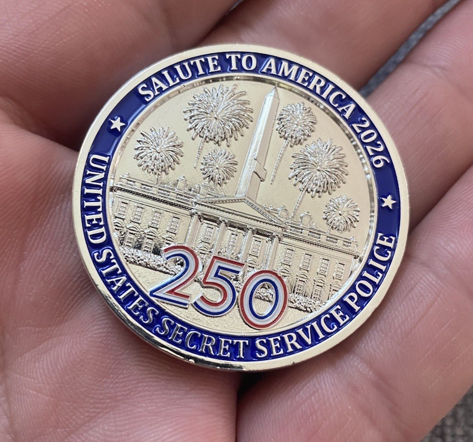 USSS Secret Service America 250 4th Of July Special Agent POTUS Challenge Coin USSS Secret Service America 250 4th Of July Special Agent POTUS Challenge Coin