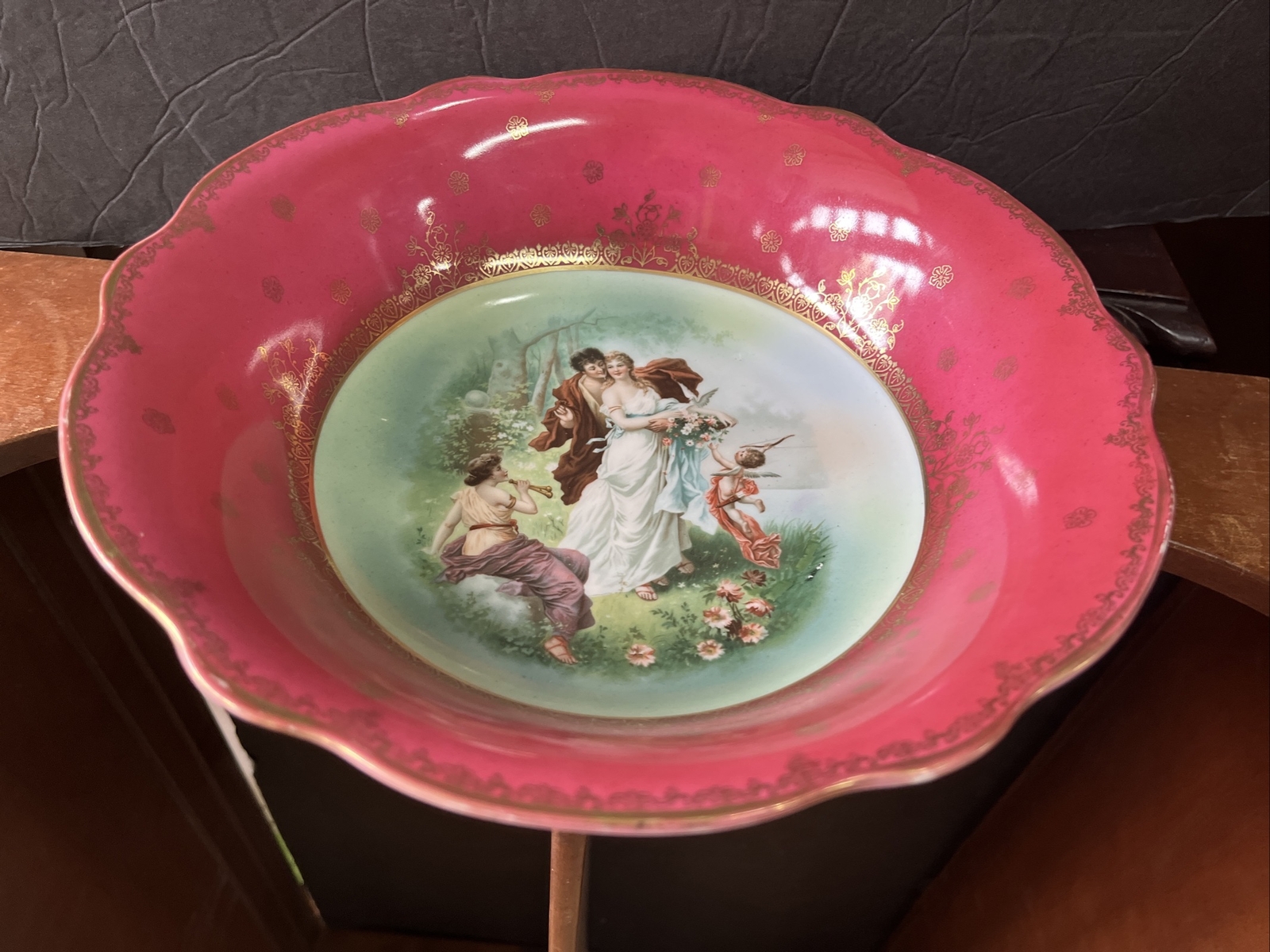 Antique Carl Tielsch C.T. silesia germany porcelain fruit bowl angel Antique Carl Tielsch C.T. silesia germany porcelain fruit bowl angel