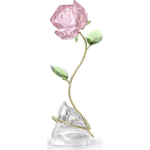 Swarovski Crystal Florere Rose Decoration, Pink, 5666973