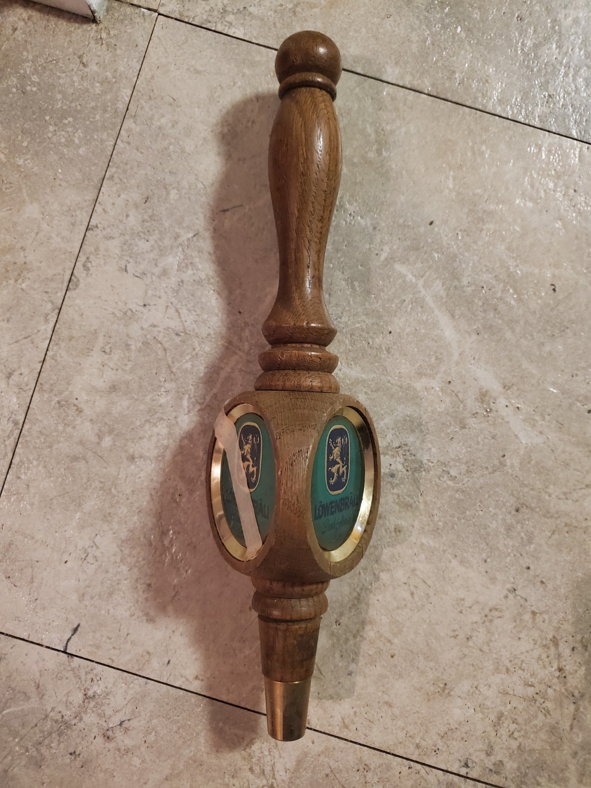 Lowenbrau Dark Special Beer Wooden Beer Tap Handle