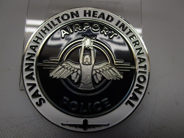 SAVANNAH HILTON HEAD INTERNATIONAL AIRPORT POLICE 3 INCH JUMBO XL CHALLENGE COIN SAVANNAH HILTON HEAD INTERNATIONAL AIRPORT POLICE 3 INCH JUMBO XL CHALLENGE COIN