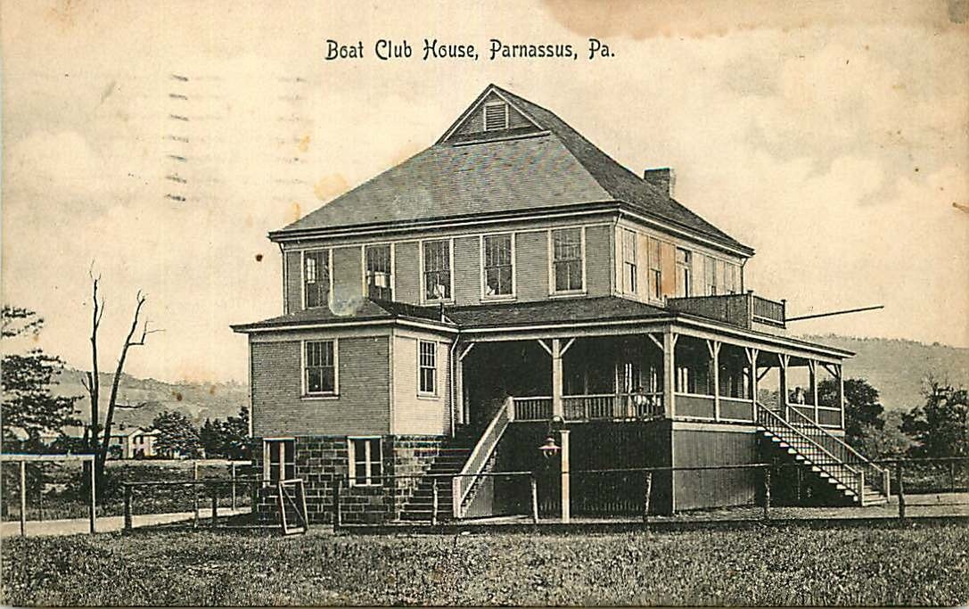 Postcard Boat Club House, Parnassus, Pennsylvania - used in 1909