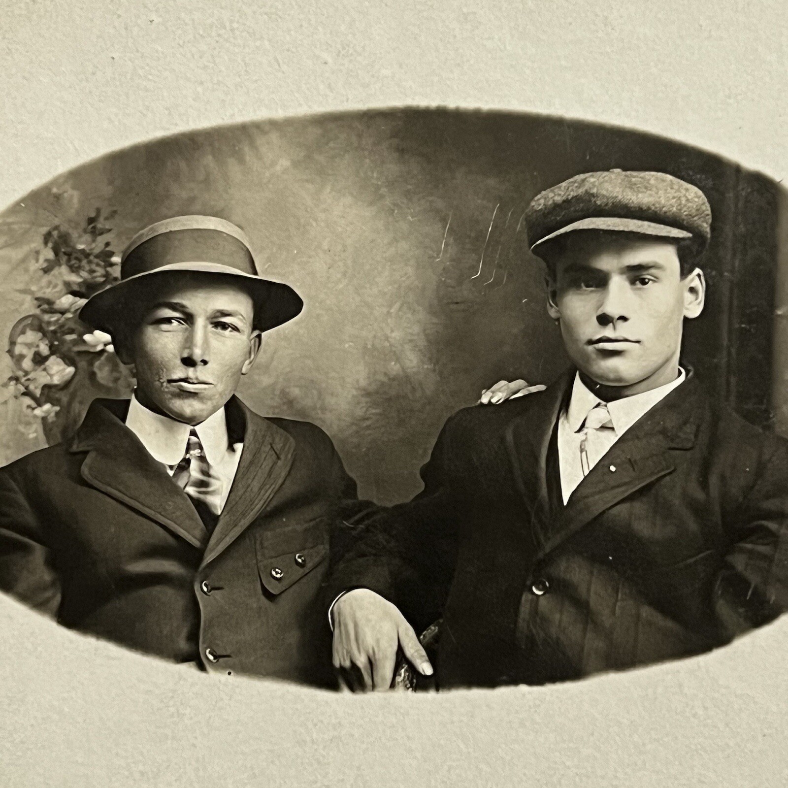 Antique RPPC Real Photograph Postcard Handsome Dapper Young Men ID Parks Funk