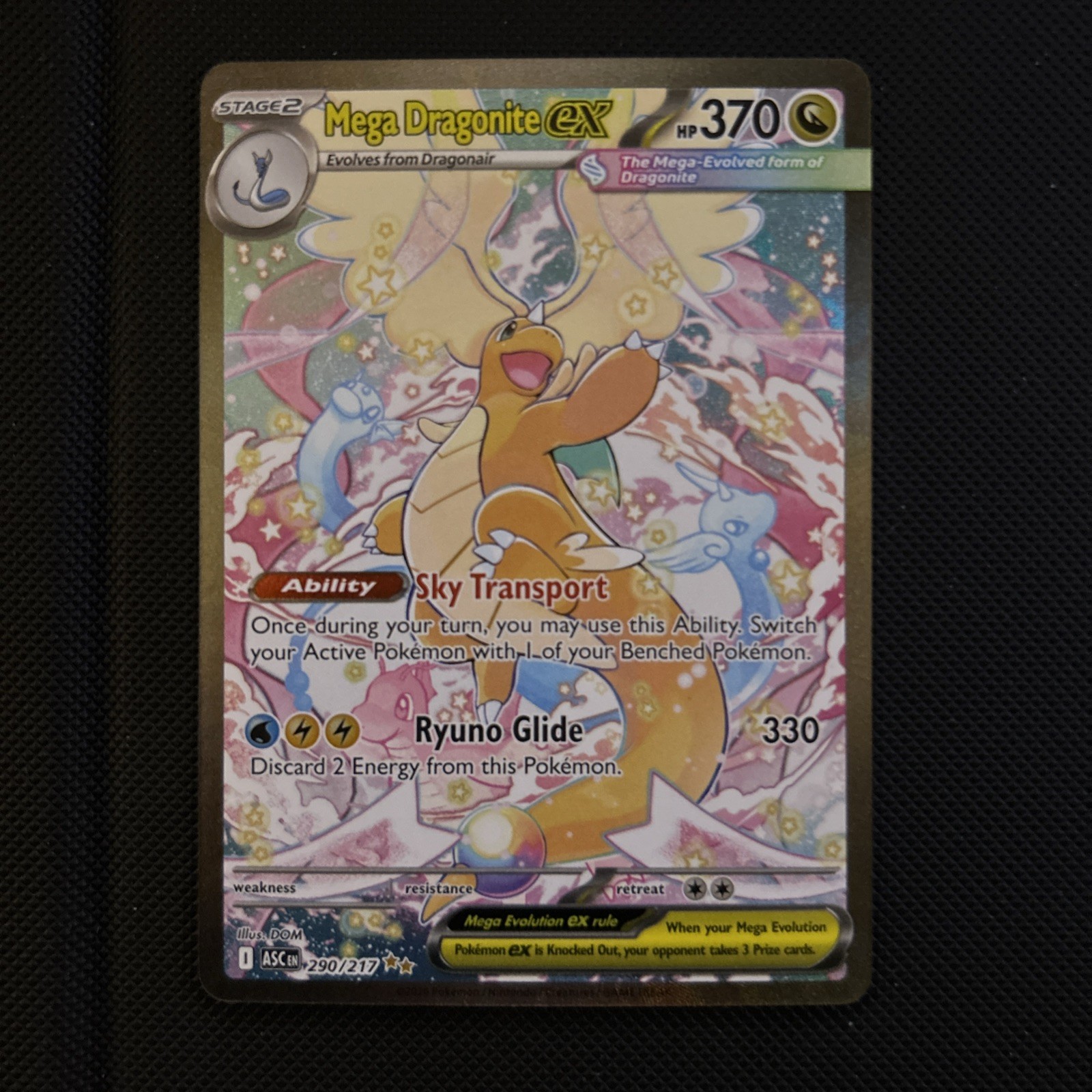Mega Dragonite ex 290/217 Ascended Heroes SIR - NM/MINT Mega Dragonite ex 290/217 Ascended Heroes SIR - NM/MINT