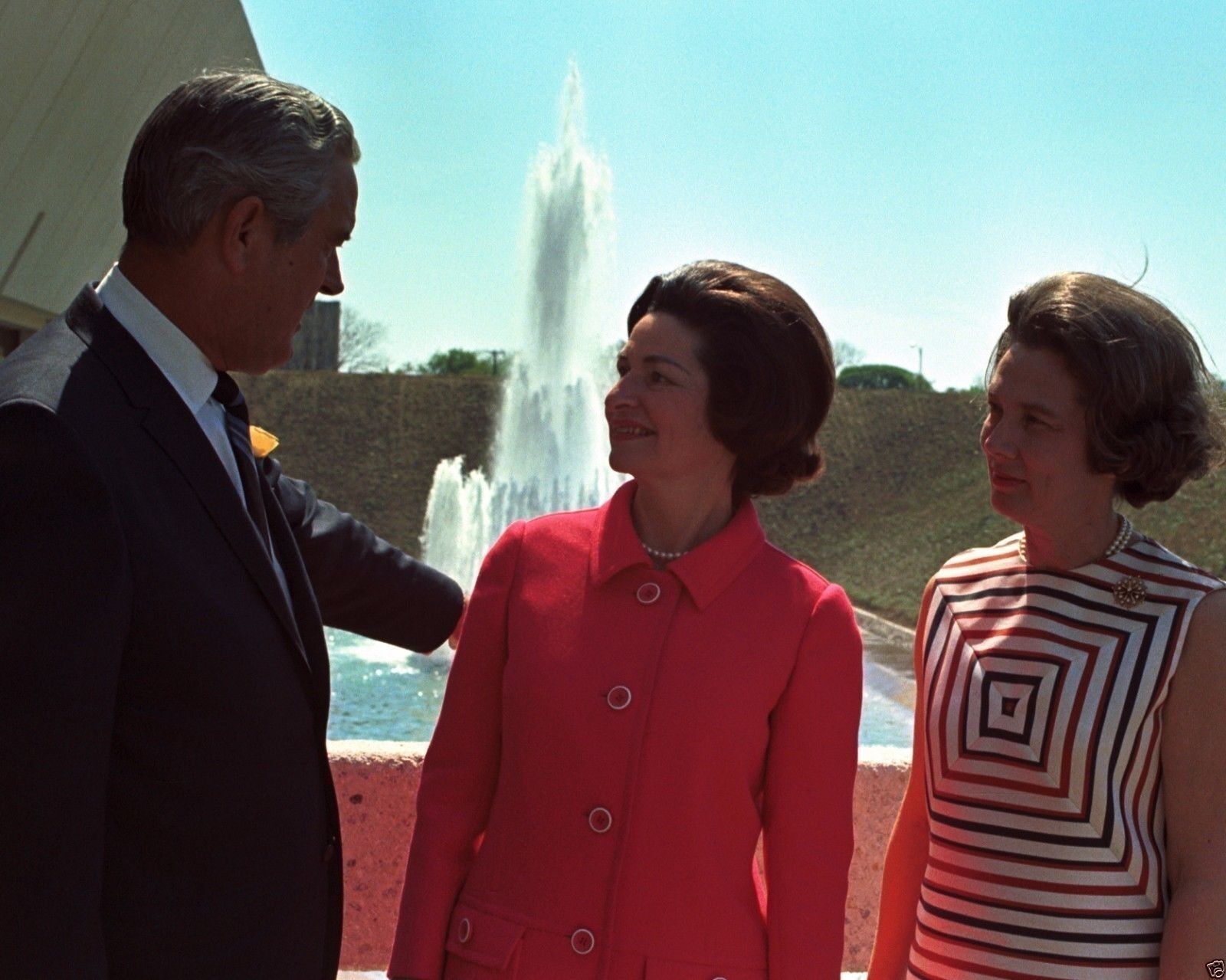 Texas Governor John Connally with Nellie and Lady Bird Johnson New 8x10 Photo