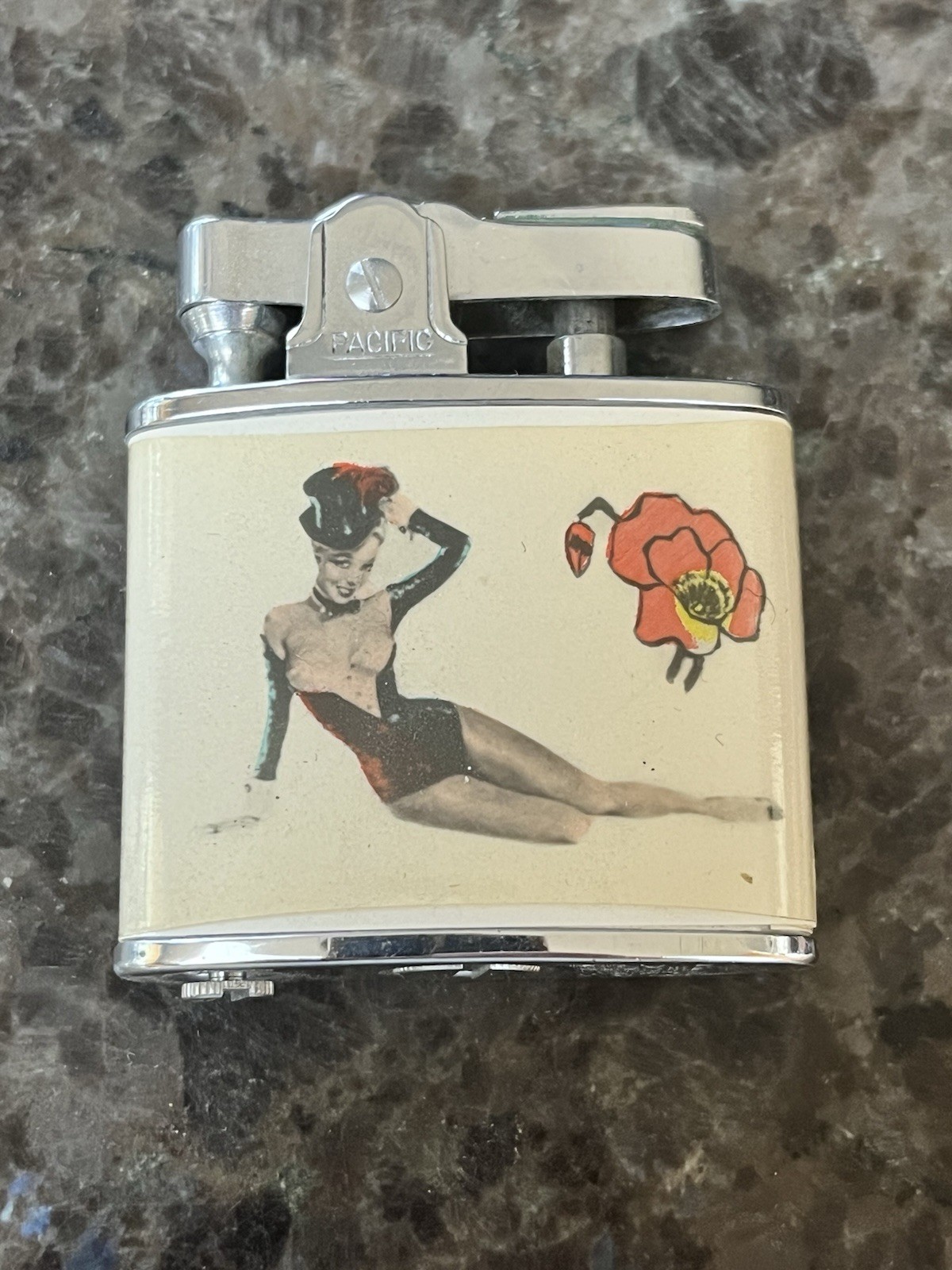 Nice Clean Vintage Pacific Lighter PIN UP BURLESQUE BIKINI MODEL BAD LADY 1950s
