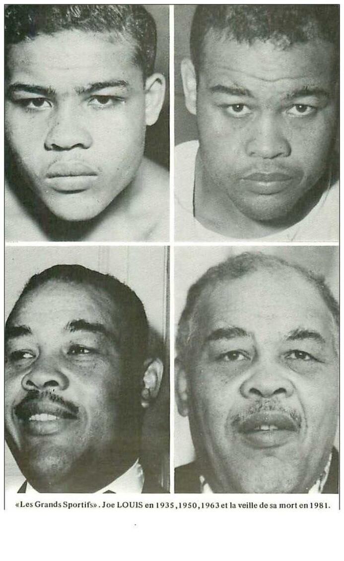 Boxe.n° 14669.LES Great Sportifs.joe Louis IN 1935,1950, 1963 and The Eve Boxe.n° 14669.LES Great Sportifs.joe Louis IN 1935,1950, 1963 and The Eve