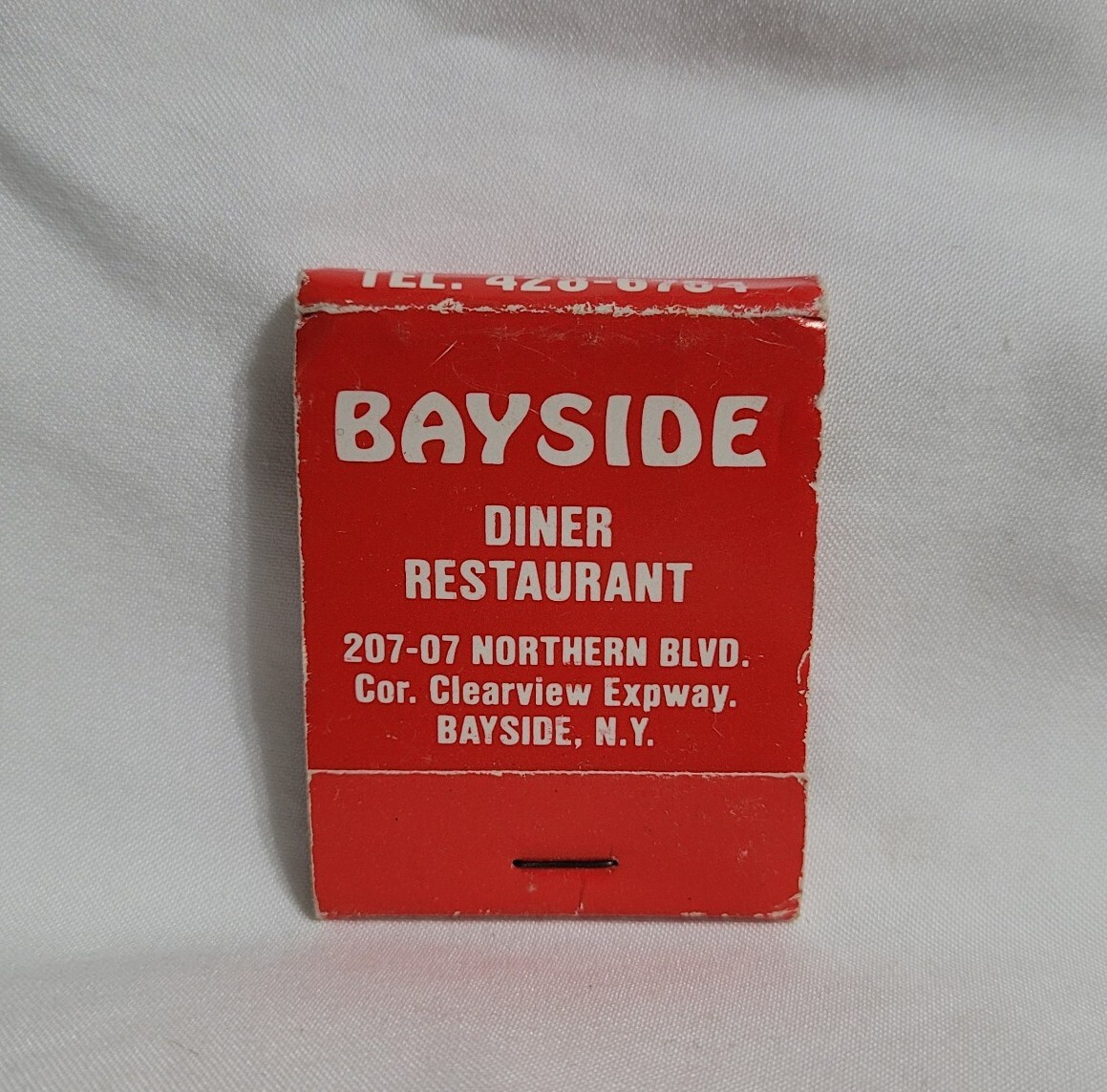 Vintage Bayside Diner Restaurant Matchbook Queens New York Advertising Matches