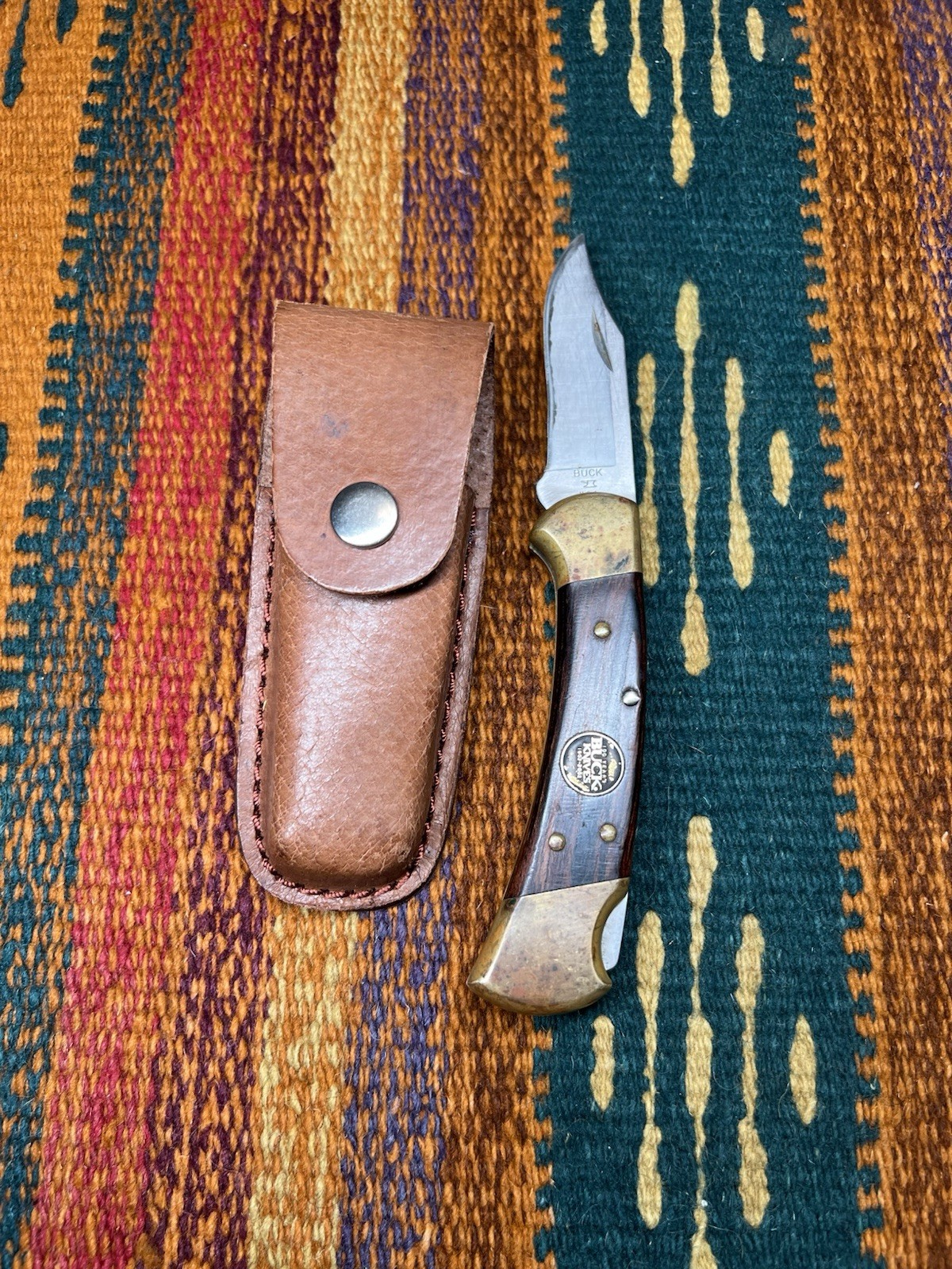Buck 110 Folding Hunter 100 Years 1902-2002 Wood Brass Lockback