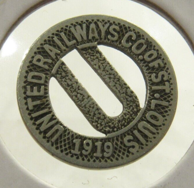 1919 United Railways Co. of St. Louis, MO Transit Trolley Token - Missouri #3