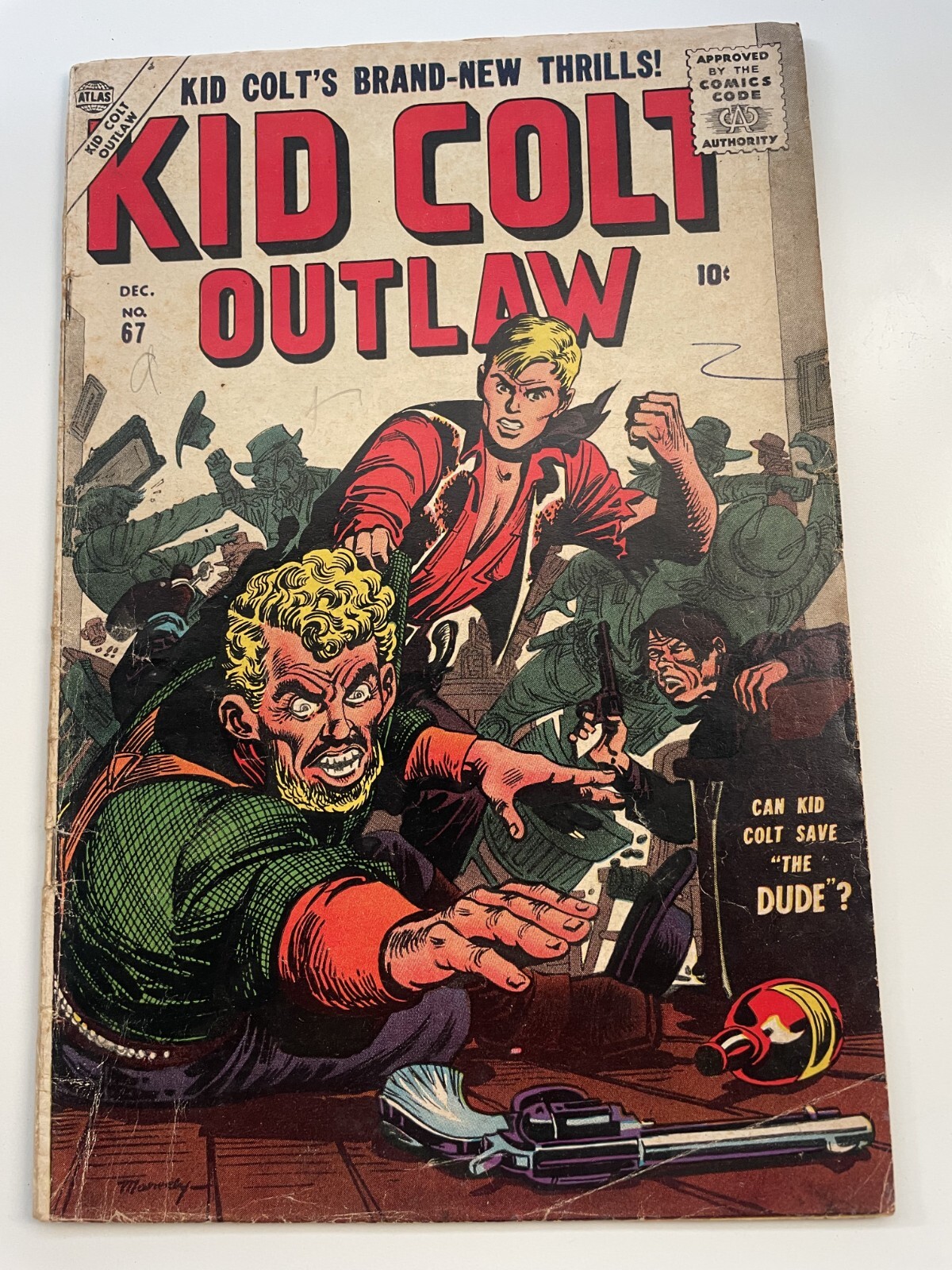 Kid Colt Outlaw #67 Atlas Comics Joe Maneely Cover Jack Keller Art 1956 Kid Colt Outlaw #67 Atlas Comics Joe Maneely Cover Jack Keller Art 1956