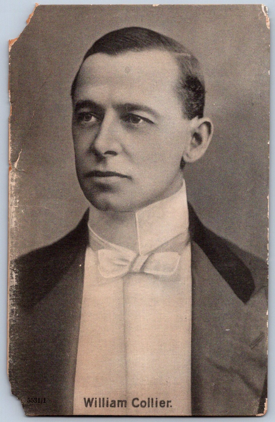 Vintage William Collier Portrait Postcard by Illustrated Postal Card Co. Vintage William Collier Portrait Postcard by Illustrated Postal Card Co.